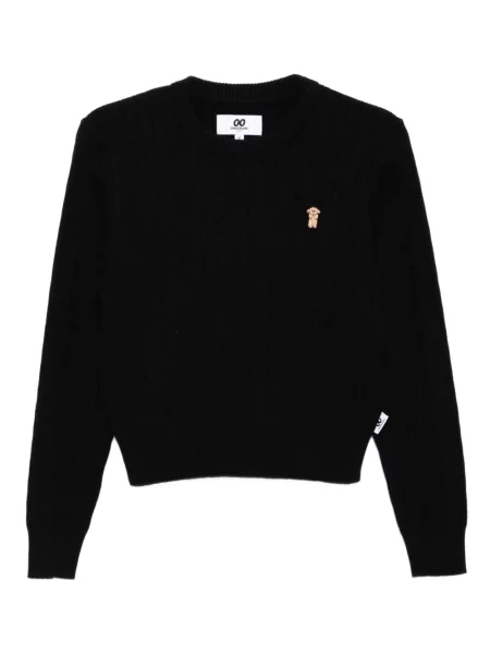 Pulover Chocoolate cu broderie negru