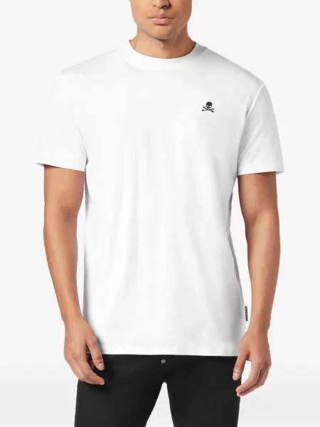Tricou Philipp Plein cu broderie alb