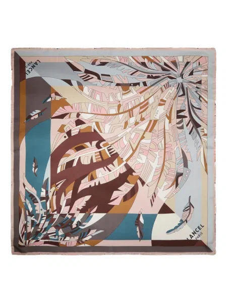 Svileni šal Lancel sa perjem