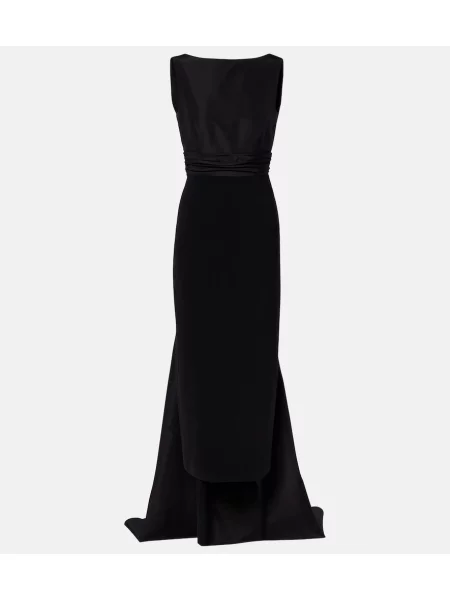Rochie Carolina Herrera cu funde din satin negru