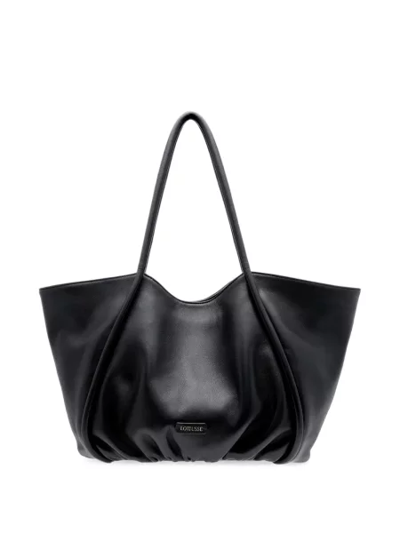 Geantă shopper Lottusse din piele negru