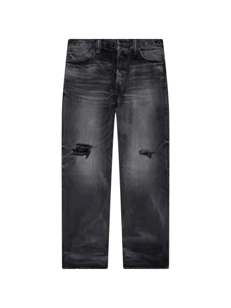 Džíny Mastercraft Union s dírami černé