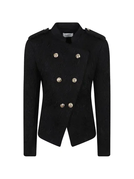 Jacquard dupla soros dzseki Balmain fekete