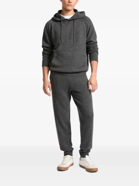 Hoodie Yves Salomon με κορδόνι γκρι