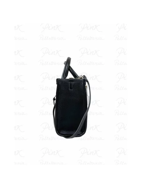 Torba typu tote z aplikacją z logo Model Ridhi' Liu Jo White czarna