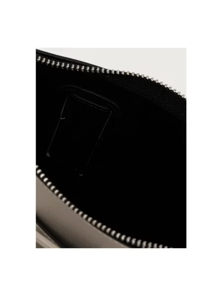 Armani Exchange torebka hobo z imitacji skóry beżowa