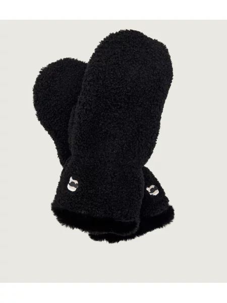 Karl Lagerfeld Mănuși Ikon | shearling negru