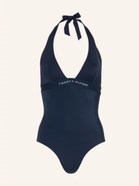 Tommy Hilfiger Strój Kąpielowy Z Wiązaniem Na Szyi blau granatowy