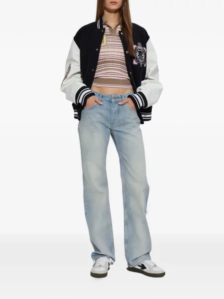 Geanta de piele Off-white cu autograf alb