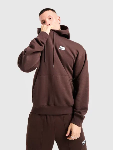 Nike Bluza Z Kapturem M Nsw Sf Po Hoodie brązowa