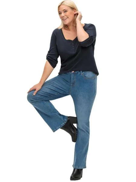 SHEEGO Jeans denim albastru