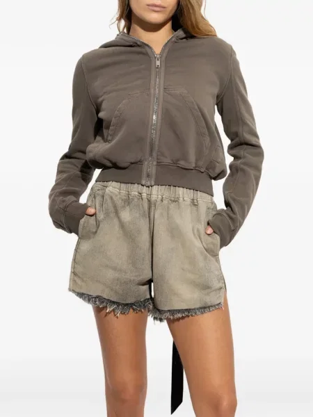 Περικομμένο hoodie Rick Owens Drkshdw καφέ