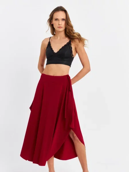 Cool & Sexy Fustă burgundy roșu