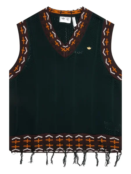 Плетен елек Adidas Originals зелено