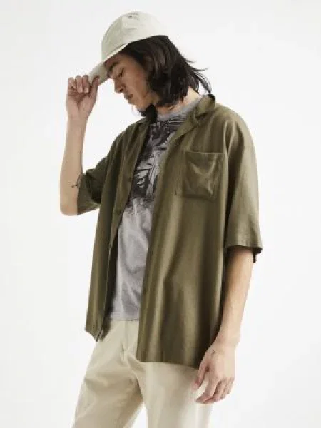 Риза Celio кафяво