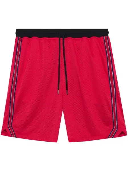 Pantaloni scurți John Elliott cu dungi plasă roșu