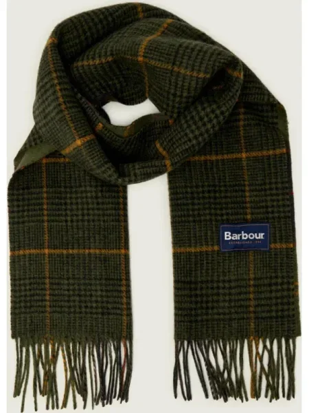 Barbour Gyapjú sál Dramside Reversible zöld
