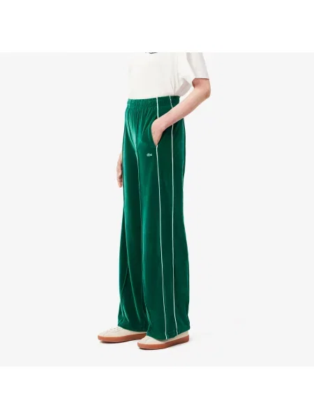 Lacoste Spodnie Dresowe Velours zielone