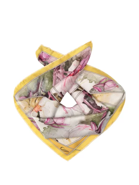 Fular Elizabetta de mătase cu model floral cu imagine