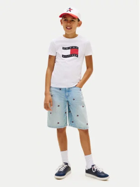 Tommy Hilfiger Marškinėliai Wavy Flag balta