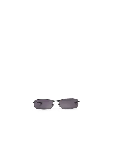 Lniane okulary przeciwsłoneczne Balenciaga fioletowe