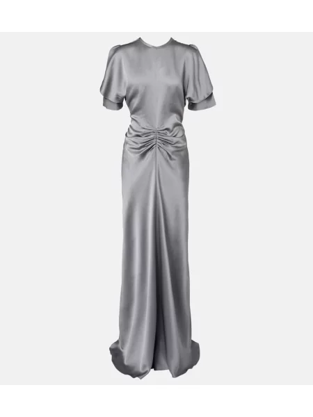 Rochie Victoria Beckham din satin gri