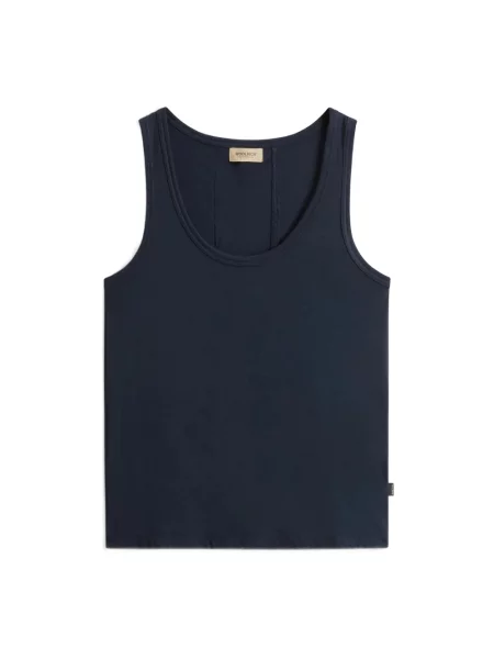 Podkoszulka Woolrich z dżerseju niebieska