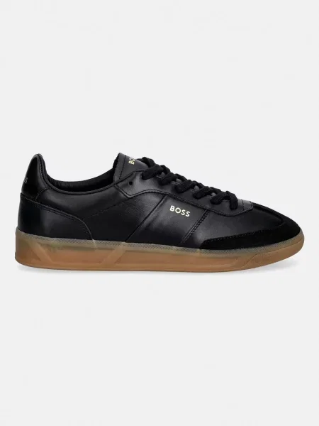 BOSS sneakersy skórzane Brenta czarne