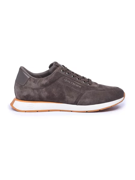 Sneakersy Baldinini zamszowe z logo szare