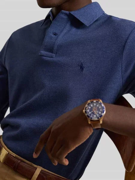 Koszulka polo o kroju regular fit z czystej bawełny Polo Ralph Lauren niebieska
