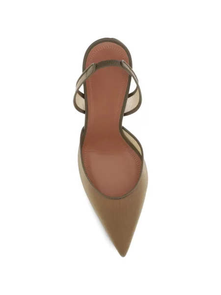 Sandale Amina Muaddi plasă slingback verde