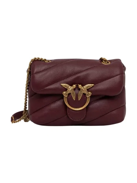 Pinko torebka crossbody skórzana czerwona