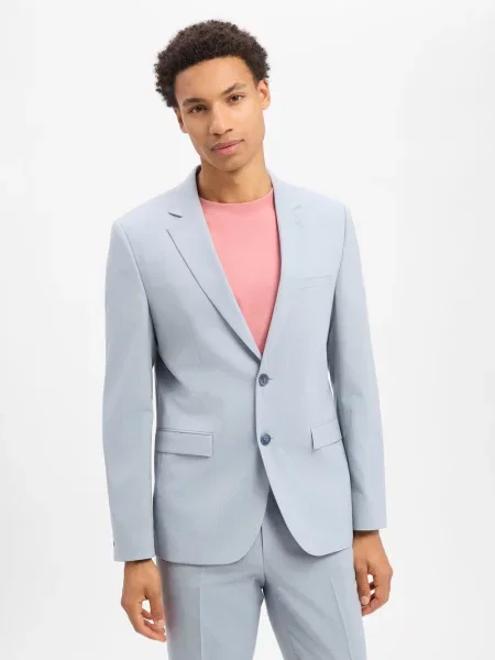 HUGO marynarka z zestawu modułowego z domieszką wełny owczej Mężczyźni Super Slim Fit 46 niebieski