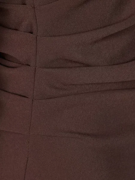 Sukienka midi Parosh do kolan garniturowa brązowa