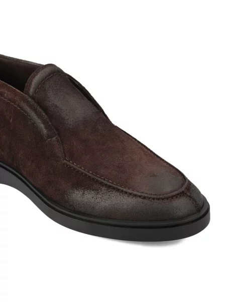Pantofi loafer Tagliatore din piele de căprioară maro