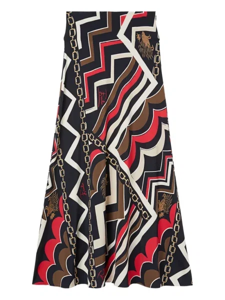 Fusta maxi Pucci cu imagine cu imprimeu abstract negru