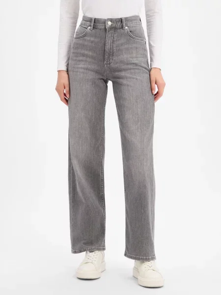 Marc O'Polo jeansy wide leg szare