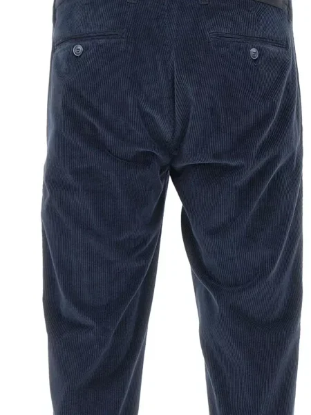 Pantaloni Re-hash de catifea cord albastru