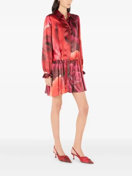 Rochie mini Roberto Cavalli cu imagine roșu