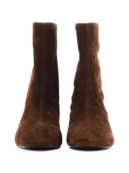 Cizme scurte Pretty Loafers din piele de căprioară maro