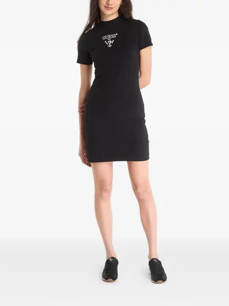 Rochie tip cămașă Guess cu imagine negru
