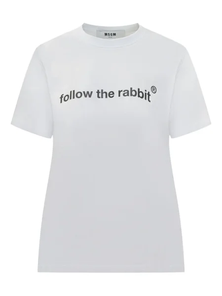 Tricou Msgm cu imagine alb