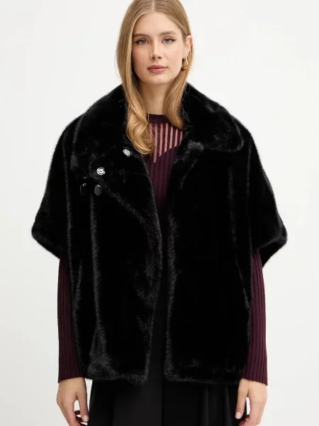 Kurtka Pinko elegancka ze skóry ekologicznej czarna