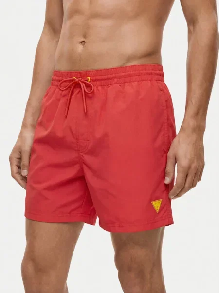 Guess Pantaloni scurți pentru înot roșu
