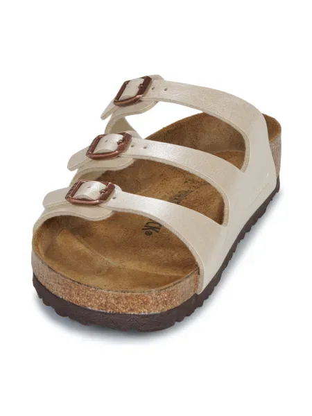 Pantofi Birkenstock cu perle alb