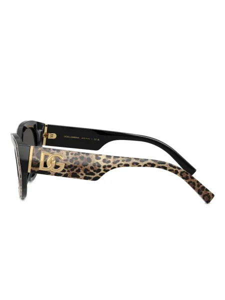 Слънчеви очила Dolce & Gabbana Eyewear с принт с леопардов принт черно
