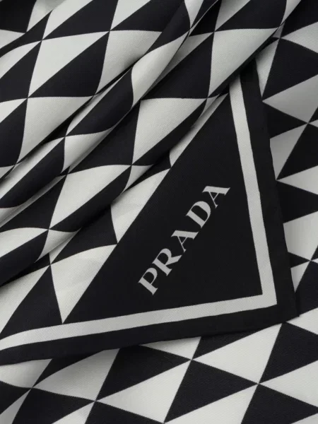 Šilkinis šalikas Prada juoda