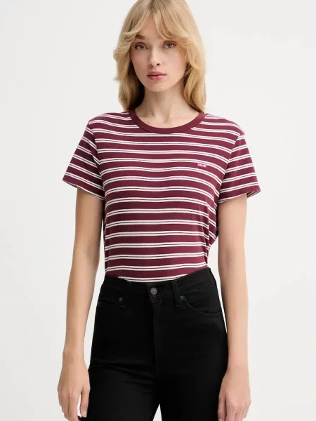 Kratka majica Levi's bordo