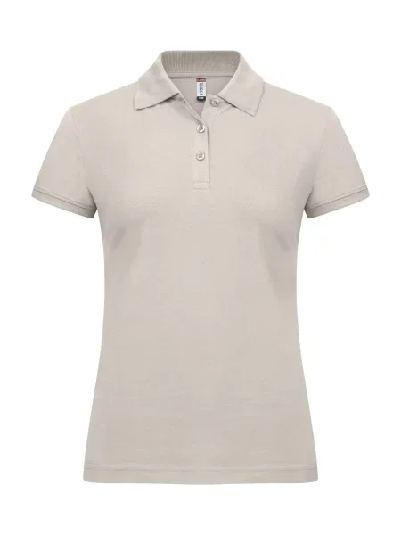 Clique Classic Marion S/S Polo – nowoczesne dopasowanie – Stone beżowa