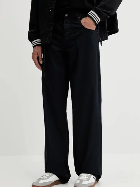 Armani Exchange pantaloni de bleumarin drept